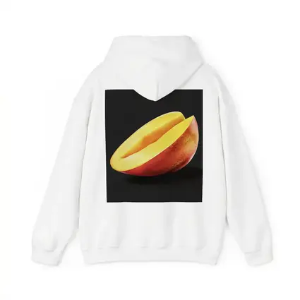 Sliced Mango Half on Dark Background