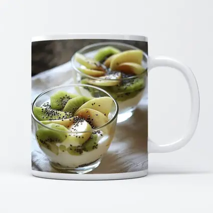 Kiwi Fruit Yogurt Cups Chia Seeds