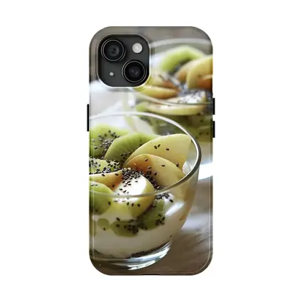 Kiwi Fruit Yogurt Cups Chia Seeds