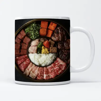 Korean BBQ Meat Platter With Rice