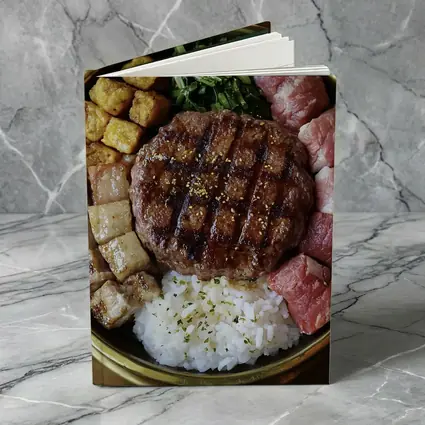 Grilled Burger Rice Bowl Meat Platter