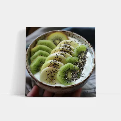 Kiwi Yogurt Bowl With Chia Seeds