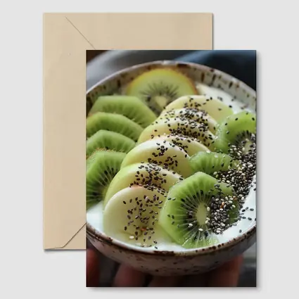 Kiwi Yogurt Bowl With Chia Seeds