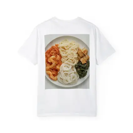 Korean Udon Noodles Kimchi Tofu White Plate