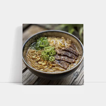 Beef Ramen Bowl With Gold Flakes