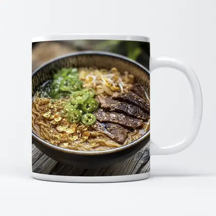 Beef Ramen Bowl With Gold Flakes