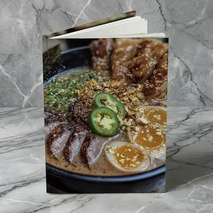 Tonkotsu Ramen Bowl With Gold Leaf Toppings