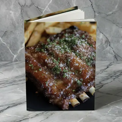 BBQ Ribs With Fries Dark Plate