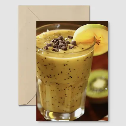 Kiwi Mango Smoothie With Chocolate Chips