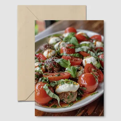 Caprese Salad Mozzarella Tomatoes Fresh Basil