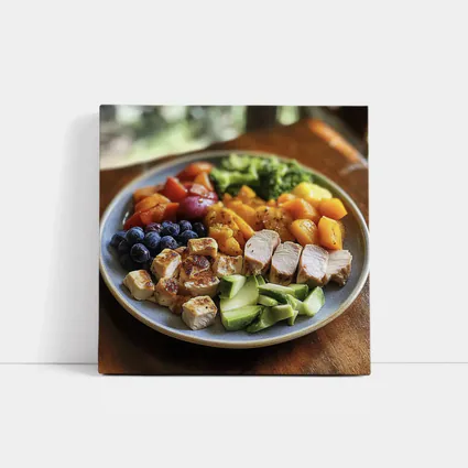 Healthy Chicken Bowl With Colorful Vegetables