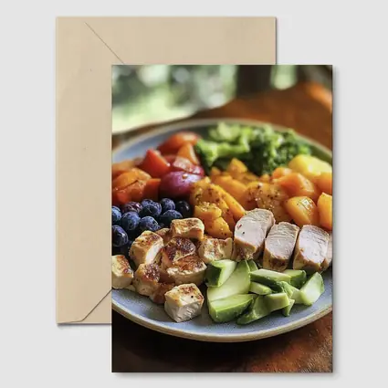 Healthy Chicken Bowl With Colorful Vegetables