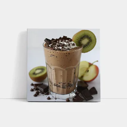 Chocolate Smoothie With Kiwi And Apple