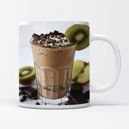 Chocolate Smoothie With Kiwi And Apple