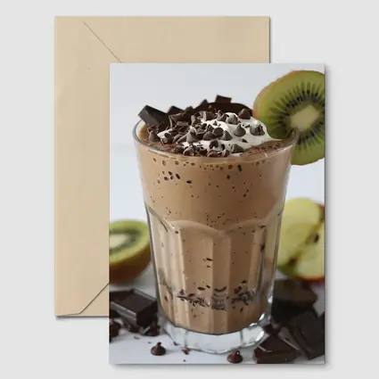Chocolate Smoothie With Kiwi And Apple