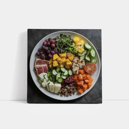 Colorful Health Bowl With Fresh Ingredients