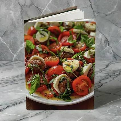 Caprese Salad Tomatoes Mozzarella Basil Plate