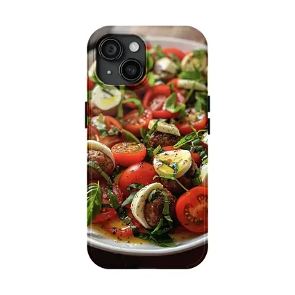 Caprese Salad Tomatoes Mozzarella Basil Plate
