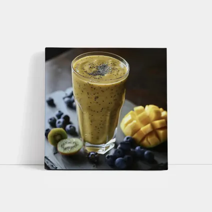 Mango Kiwi Blueberry Smoothie Chia Seeds