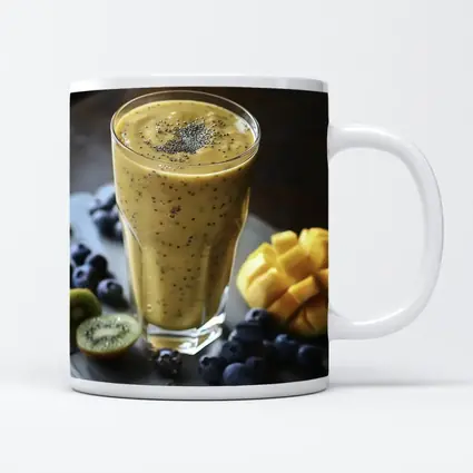 Mango Kiwi Blueberry Smoothie Chia Seeds