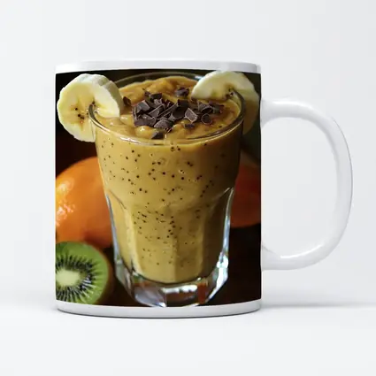 Banana Chocolate Smoothie With Fresh Fruits