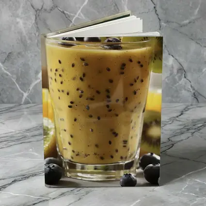 Mango Kiwi Blueberry Smoothie With Chia Seeds
