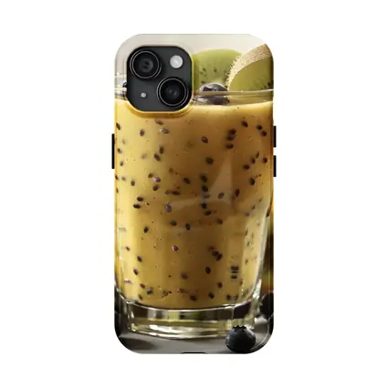 Mango Kiwi Blueberry Smoothie With Chia Seeds