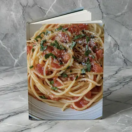 Spaghetti Tomato Sauce Basil Parmesan Bowl