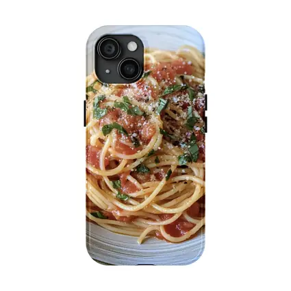 Spaghetti Tomato Sauce Basil Parmesan Bowl