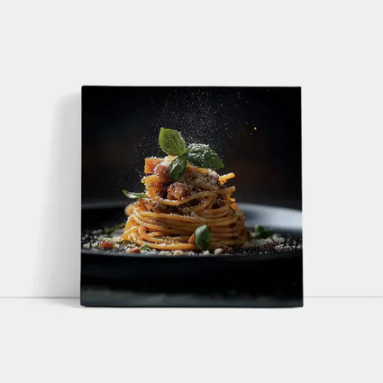 Spaghetti Bolognese Dark Dramatic Fine Dining