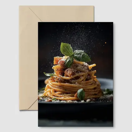 Spaghetti Bolognese Dark Dramatic Fine Dining