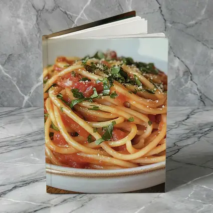 Spaghetti Tomato Sauce Basil Parmesan Bowl