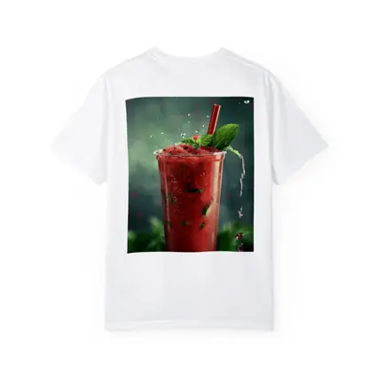 Watermelon Mint Slush Drink Green Background