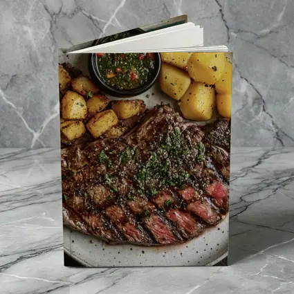 Grilled Ribeye Steak Chimichurri Roasted Potatoes Plate