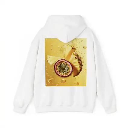 Pineapple Passion Fruit Splash Golden Background