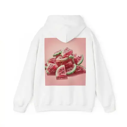 Watermelon Gummy Candy Pile Pink Background