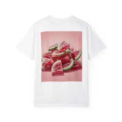 Watermelon Gummy Candy Pile Pink Background
