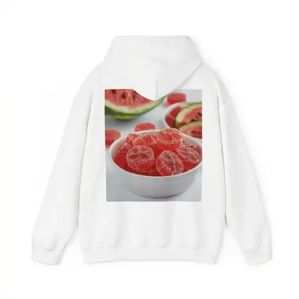 Watermelon Sour Gummy Candies White Bowl