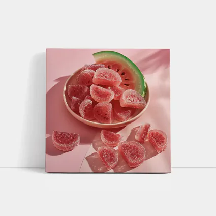 Watermelon Gummy Candies Pink Sugar Coated