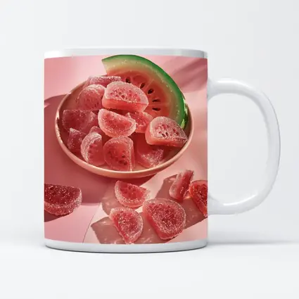 Watermelon Gummy Candies Pink Sugar Coated