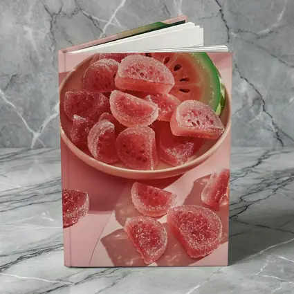 Watermelon Gummy Candies Pink Sugar Coated