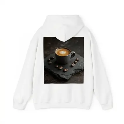Latte Art Coffee Cup On Dark Slate