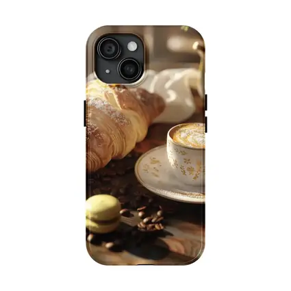 Croissant Coffee Macarons French Breakfast Table