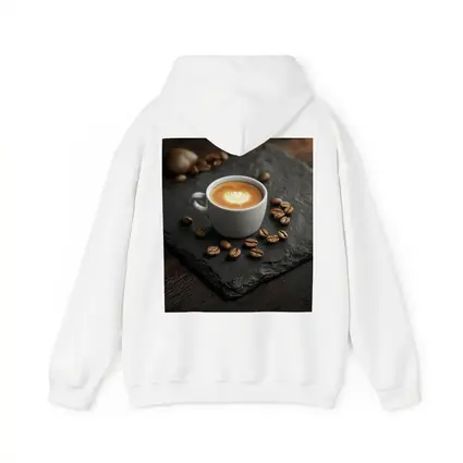 Latte Art Coffee Cup Slate Dark Wood