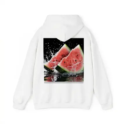 Watermelon Slices Splashing Water Black Background