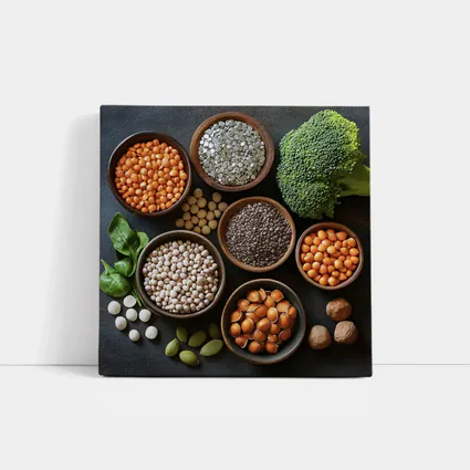 Legumes Seeds Vegetables Dark Stone Background