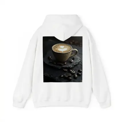 Latte Art Coffee Cup Dark Slate Background