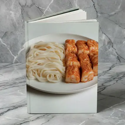 Korean Rice Cakes Noodles White Plate