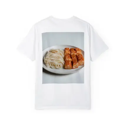 Korean Rice Cakes Noodles White Plate