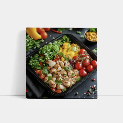 Grilled Chicken Meal Prep Bowl Fresh Vegetables